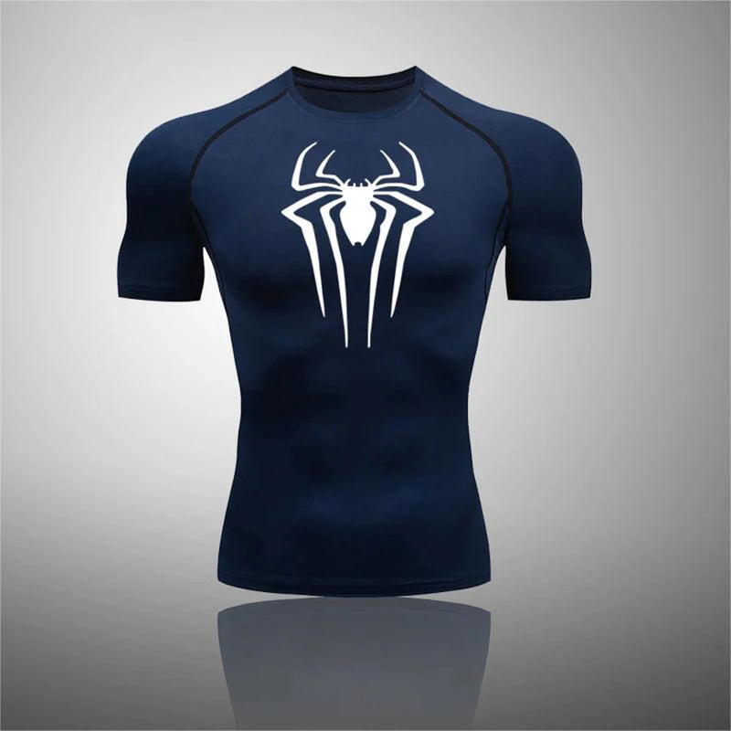 Men'S UPF 50+ Long Sleeve Compression Shirts Printed Water Sports Rash Guard Quick Dry Base Layer Athletic Workout Shirt